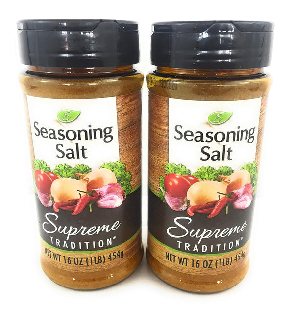 Supreme Tradition Seasoning Salt, 16 oz (2 Pack)