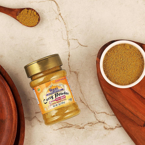 Rani Curry Powder EXTRA HOT (11-Spice Indian Blend) 3oz (85g) PET Jar - All Natural, Vegan, Gluten Friendly, Kosher