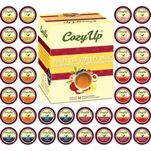 Cozy Up Iced Sweet Fruit Black Tea K-Cup Variety Pack, 36 Count,