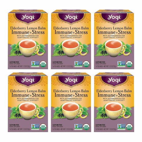 Yogi Tea Elderberry Lemon Balm Immune & Stress Tea - 16 Tea
