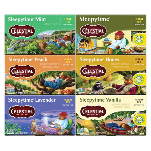 Celestial Seasonings Sleepytime Herbal Tea, Variety Pack - Caffeine Free Sleep Tea,