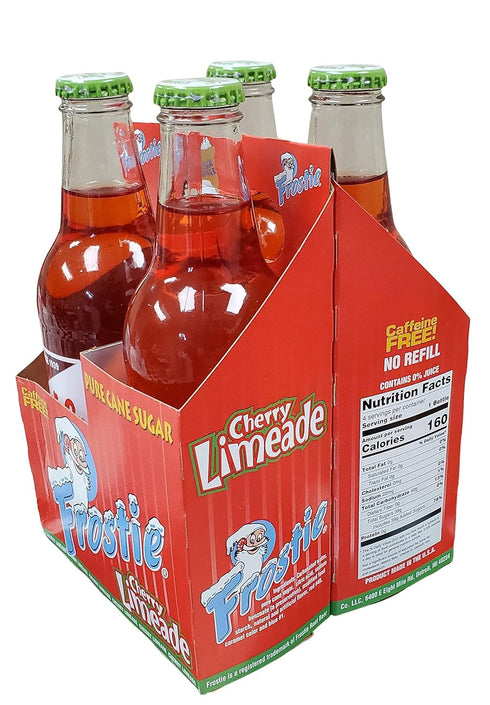 12 4) Frostie Soda ounce Glass Bottles (Cherry Limeade