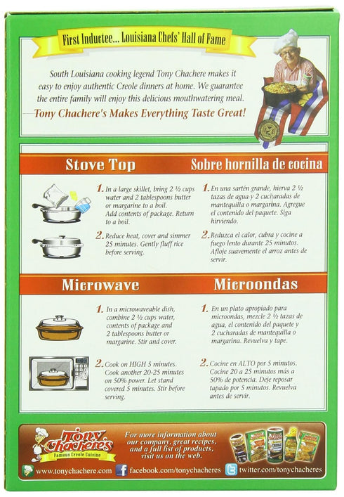 7 (Pack 12) Tony Chachere Rice Mix, Butter and Herb, Ounce