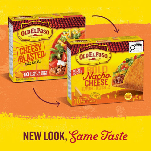153g/5.4oz Old El Paso Gluten Free Cheesy Blasted Taco Shells {Imported from Canada}