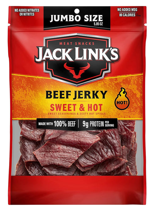 Jack Link's Beef Jerky, Sweet & Hot, 5.85 oz