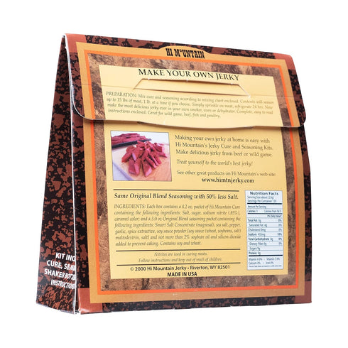 15 lbs. (1 Hi Mountain Jerky Seasoning and Cure Kit | LOW SODIUM ORIGINAL BLEND | Beef Jerky Seasoning | Perfect