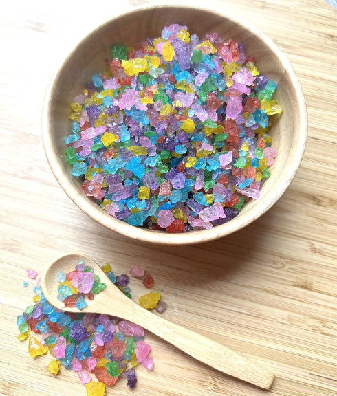 SweetGlob (1 Old Fashioned Medium Rock Sugar Candy Gems, Lump Sugar Rock Crystals Pound, Assorted Flavors)
