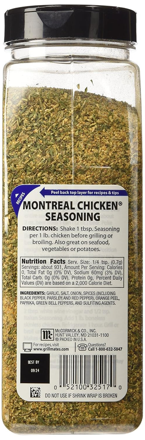 McCormick Montreal Chicken Seasoning, 23-Ounce Plastic Jars (Pack of 2)