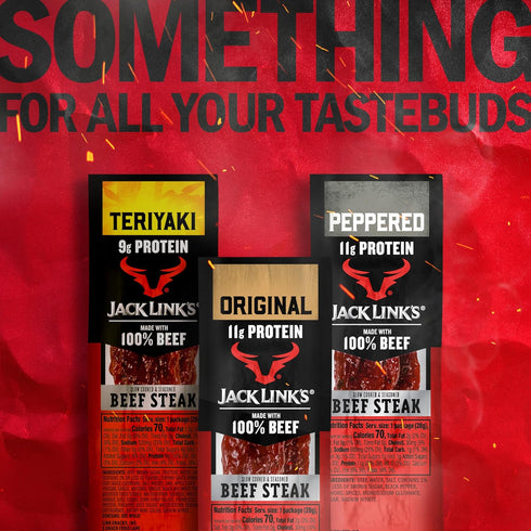 1 oz., 12 Count 11g 1g Jack Links Premium Cuts Beef Steak, Original, Great Protein Snack of Protein and of Carbs per