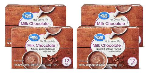 Great Value Cappuccino Coffee and Hot Drink Single Serve Pods, 12 Count (Hot Cocoa,