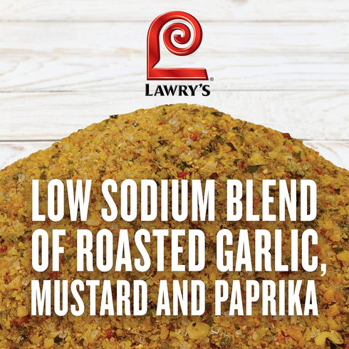 Lawry's Roasted Garlic Seasoning with Sea Salt, 24.5 oz - Low Sodium, Perfect for Steaks, Roasts, and Vegetables