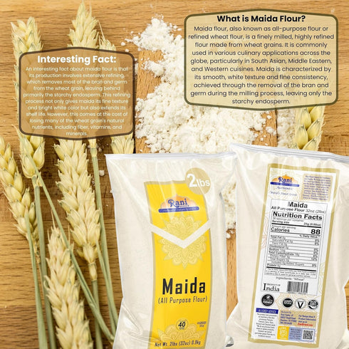 32oz (2lbs) 908g Rani Maida Flour (Indian All Purpose Flour) ~ All Natural | Vegan | Gluten Friendly | NON-GMO | Kosher