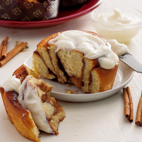 Jimmy The Baker (18 Pack) 5.25 Oz Cinnamon Rolls with Cream Cheese Icing - Gourmet Cinnamon Roll, Tasty Fresh Product