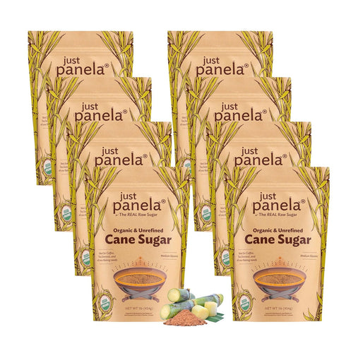 Just Panela Organic Unrefined Cane Sugar 1 Pound Pack of 8 |