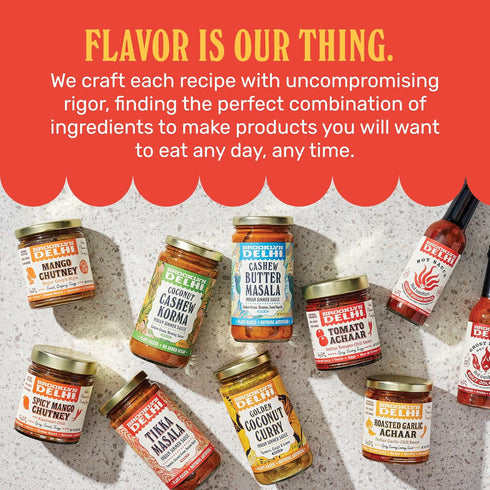 9 Brooklyn Delhi Tomato Achaar - Ounces - Savory, Spicy, and Tangy Flavor - Made with Locally-Grown Tomatoes, Tamarind