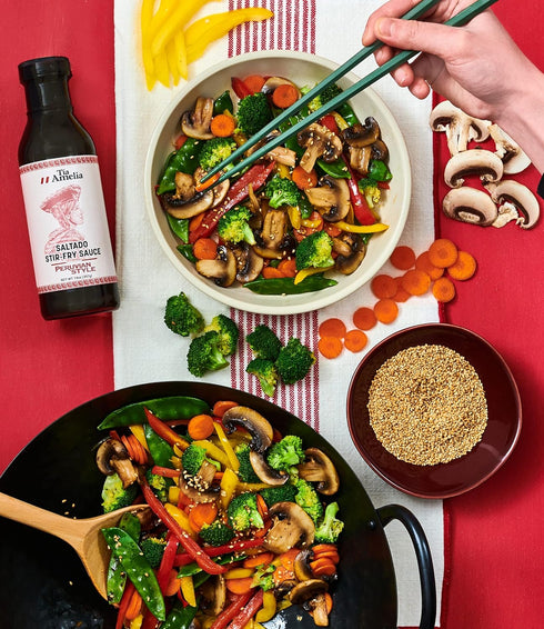 Tia Amelia Lomo Saltado Stir-Fry Sauce - Gluten-Free Peruvian Chinese Fusion Sauce for Cooking Steak, Chicken, Seafood