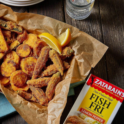 12 oz (Pack 8) Zatarain's Lemon Pepper Fish Fri Seafood Breading Mix