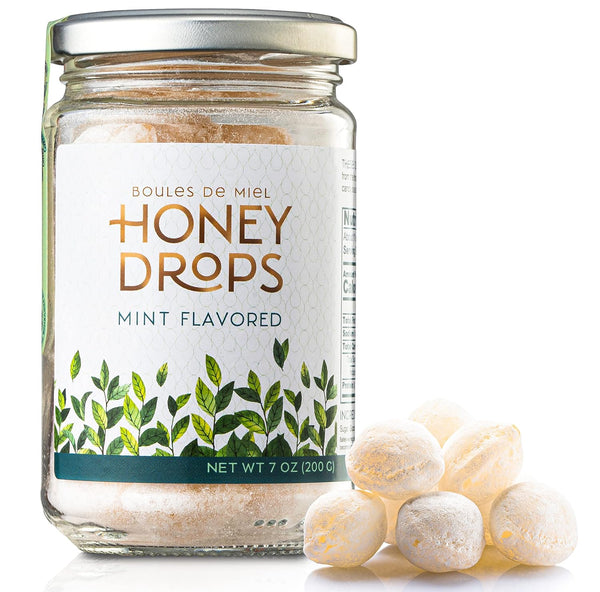 Gourmanity Honey Drops Mint Candy, Cooling Mint Flavored Liquid Honey, Soothes your