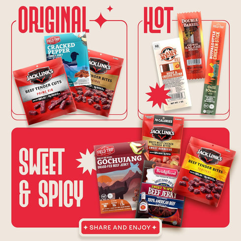 Cravekraft Pack Beef Jerky Gifts For Men - Easter Gifts For Men Who Have Everything With Beef Jerky Variety - Mens