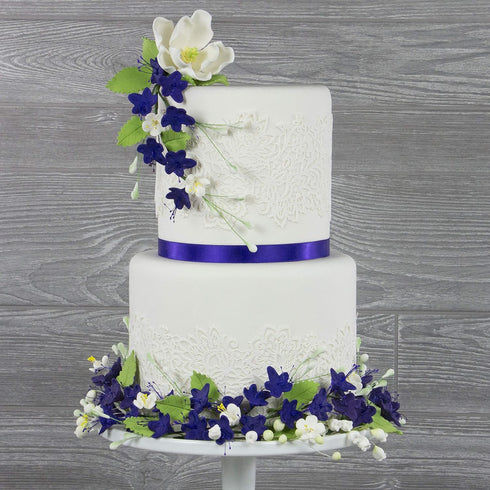 3 Count Global Sugar Art Magnolia Blossom Sugar Cake Flowers, White, Large, by Chef Alan Tetreault