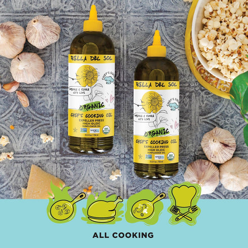 Bella Del Sol 750 ML Organic Sunflower Oil Squeezable