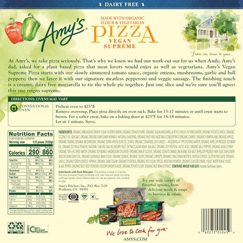 14 Oz Amy's Pizza Supreme Vegan