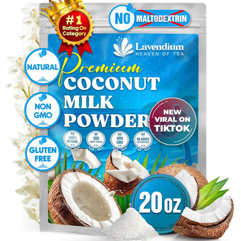 20oz (1.25 lbs) Coconut Milk Powder, 100% Natural, Unsweetened, Perfect for Cake,