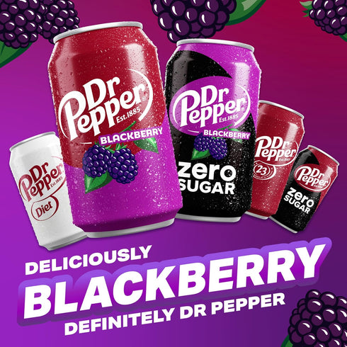 12oz 12pk Dr. Pepper Blackberry Zero Sugar