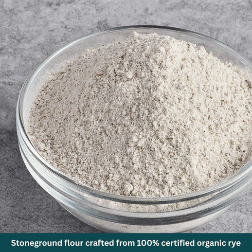 2.2 lb (1 Doves Farm Organic Stoneground Wholemeal Rye Flour kg) - High Fiber Ancient Whole Grain Dark Rye Flour