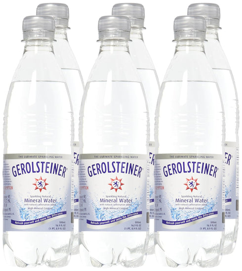 Gerolsteiner 17 Oz, 6 Pack , Water Sparkling, Fl