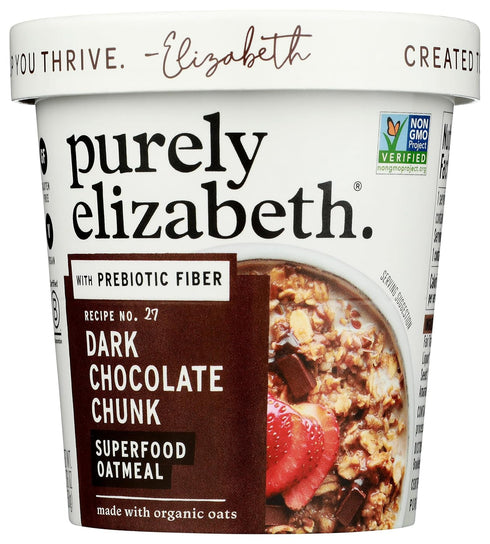 Purely Elizabeth, Oatmeal Cup Superfood Dark Chocolate Chunk, 1.76 Ounce