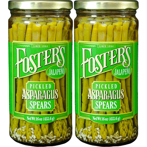 Foster's Hot Pickled Asparagus Spears in a Jar, Spicy Jalapeo, 16oz, 2