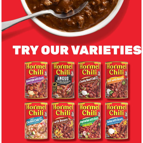 15 Oz HORMEL Chili Hot No Beans, No Artificial Ingredients