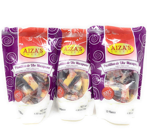 Aiza's Sweets Aizas Sweets - Chewy Milk Candy, Imported from The Philippines (Ube Macapuno,