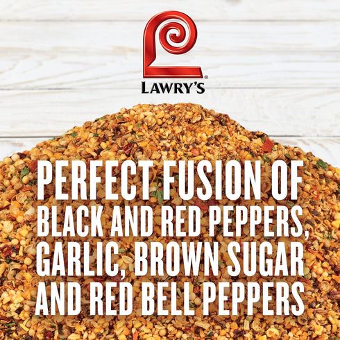 Lawry's Cracked Pepper, Garlic & Herb Rub, 24 oz - Garlic Pepper Rub for a Peppery Flavor, Perfect for Beef and Pork