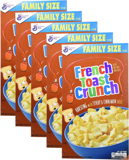French Toast Crunch 17.4 oz (Pack 5) , Breakfast Cereal