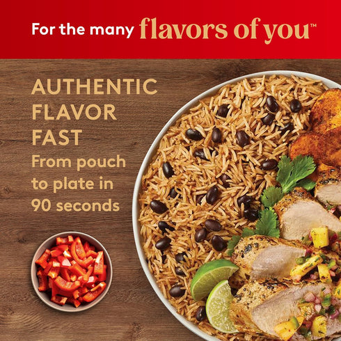 8.5 oz (Pack 6) Royal Cuban Black Beans & Basmati Rice - Ready to Heat Microwavable Pouch