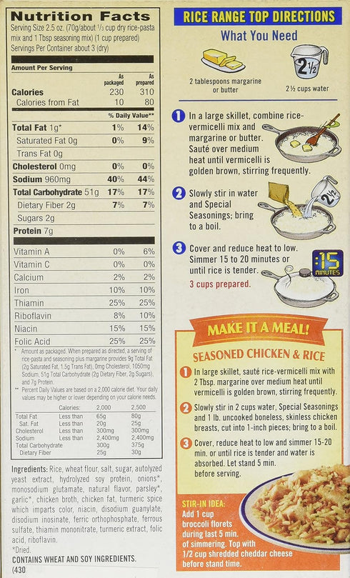 6.9oz (5 pack) Rice-A-Roni CHICKEN Flavor
