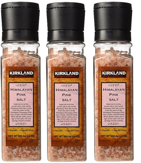 KIRKLAND Signature Himalayan Pink Salt, 13 Ounce MsnyhU, 3Pack (13 Ounce)