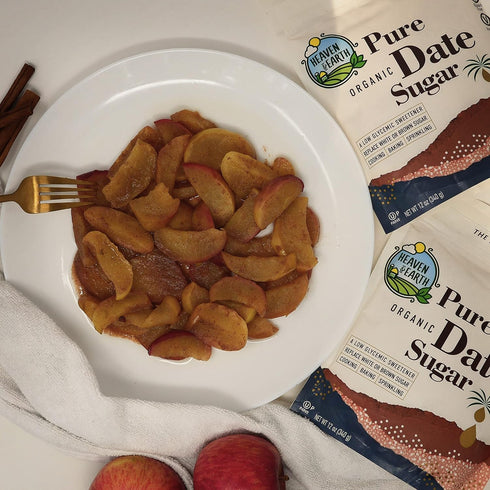12oz (2 Pack) Heaven & Earth Pure Organic Date Sugar, Resealable Bag | Natural Sugar Alternative | Low Glycemic | Good