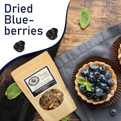 10 oz Maple Nut Kitchen Northern Berry Harvest Granola Grain-Free with Walnuts, Seeds, Blueberries & Vanilla | Paleo