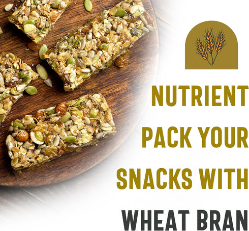 High Fiber Wheat Bran, All-Natural for Baking, Toasting, Cereals, Smoothies, Vegan, Kosher, 8.8oz