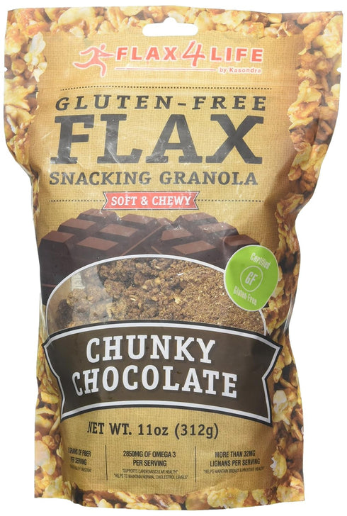 Poiget Flax4Life Gluten Free Flax Chunky Chocolate Snacking Granola 11 oz