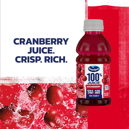 100% 10 (Pack 6) Ocean Spray Juice, Cranberry Juice, Ounce Bottle