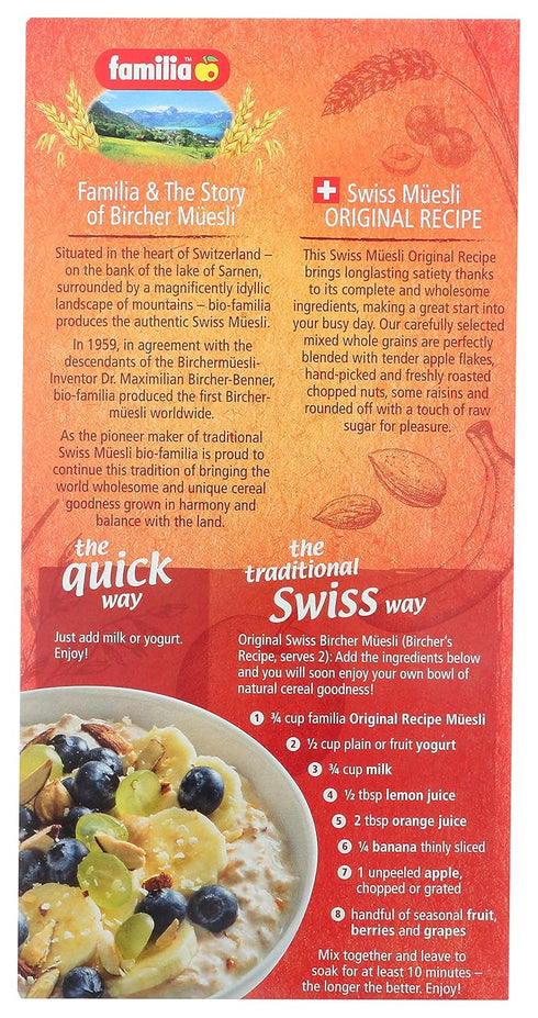 12-Ounce (Pack 6) Familia Swiss Muesli Cereal, Original Recipe, Box