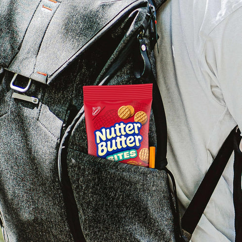 12 3 oz Nutter Butter Bites Peanut Butter Sandwich Cookies, - Bags