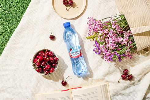 24-Pack, 16.9oz Crystal Geyser Sparkling Cherry Alpine Natural Spring Water, Bottles, Zero Calories and No Sweeteners