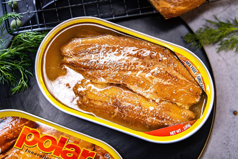 3.53-Ounce (Pack 12), 90% MW Polar Herring, Kipper Snacks, of Less Sodium, Ready to Eat Canned Fish, Good Source