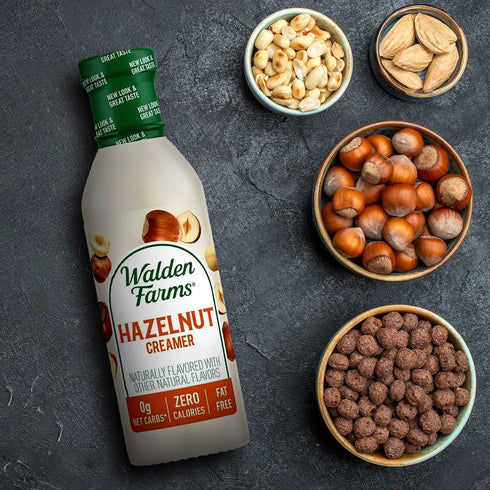 12 oz Walden Farms Hazelnut Coffee Creamer Zero Calorie, Sugar Free, Keto & Fat Free Non-Dairy Creamer for Coffee