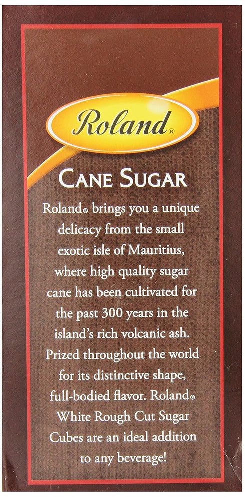 35-Ounce Roland Foods Rough Cut White Sugar Cubes, Specialty Imported Food, Box